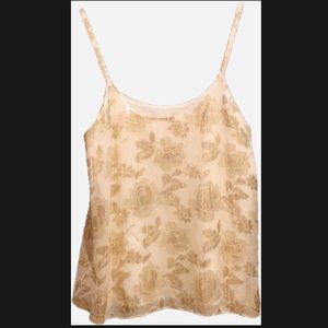Alice and Olivia Gold Rose Blouse
